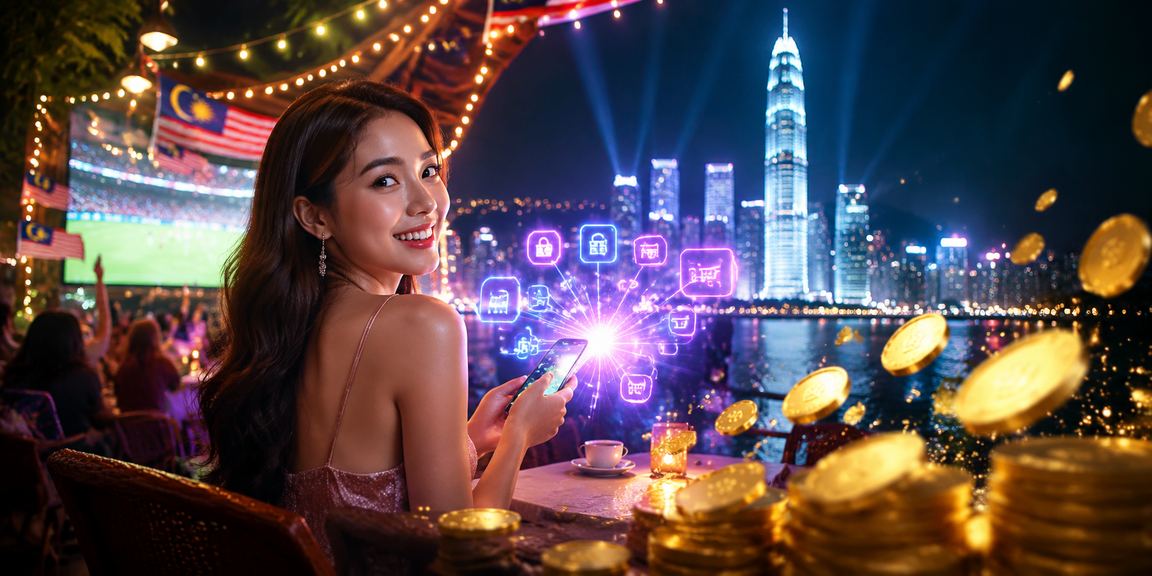 Pemain menggunakan telefon mudah alih untuk akses kasino the5ers di Kuala Lumpur